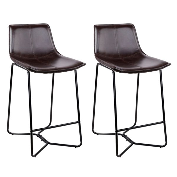 Bar Stool Brown Vinyl Seat - Stock Check* Bar Stool Brown Vinyl Seat - Stock Check*