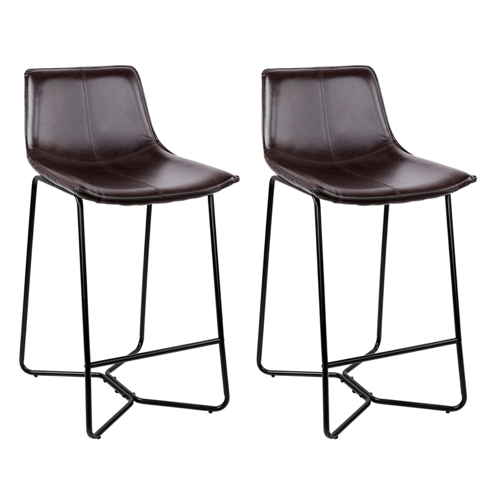 Bar Stool Brown Vinyl Seat - Stock Check*
