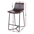 Bar Stool Brown Vinyl Seat - Stock Check*