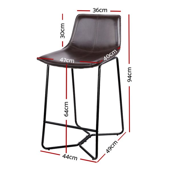 Bar Stool Brown Vinyl Seat - Stock Check* Bar Stool Brown Vinyl Seat - Stock Check*