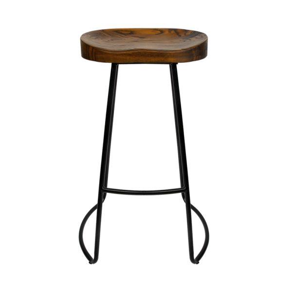 Small Elm Dark Wood Bar Stool x2 Small Elm Dark Wood Bar Stool x2