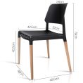 Mila Lunch Room Retro Chair Black x 4