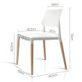 Mila Lunch Room Retro Chair White x 4