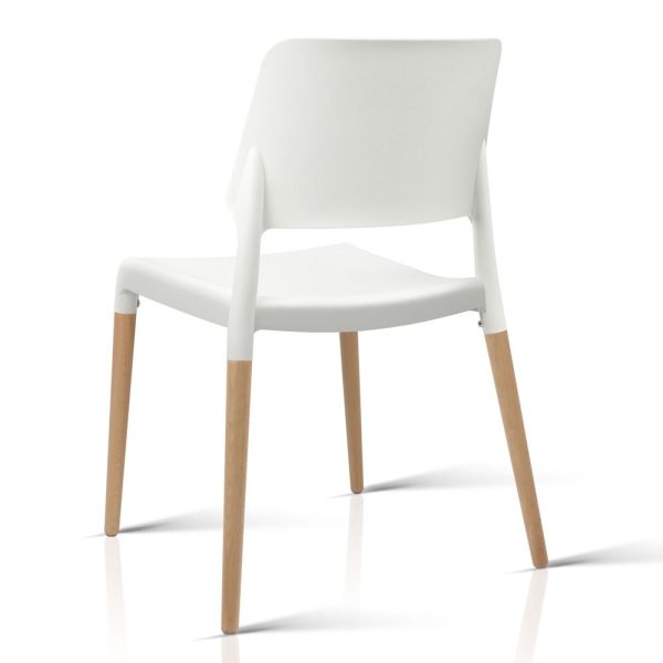 Mila Lunch Room Retro Chair White x 4