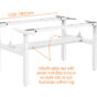 Argo Plus Double Desk Electric Frame Only - H Frame