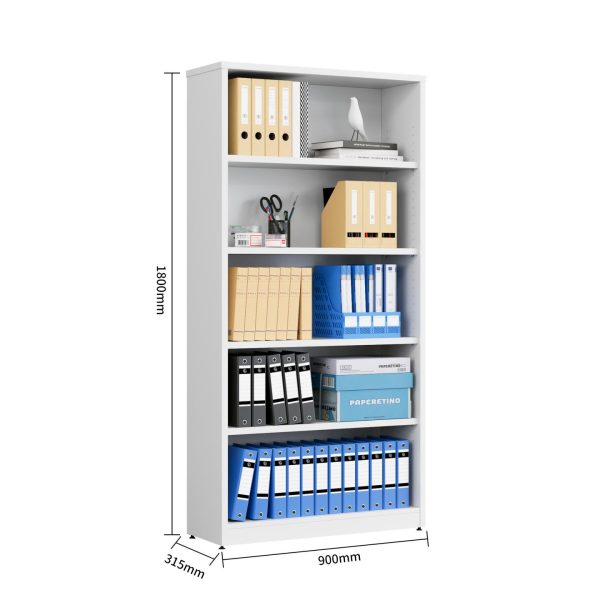 Open Bookcase 1800H - All White Open Bookcase 1800H - All White