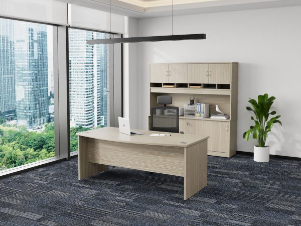 Bow Front Office Desk 1800 - Tawny Linewood Bow Front Office Desk 1800 - Tawny Linewood