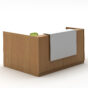 Opal L Shaped Reception Counter BEECH 1800