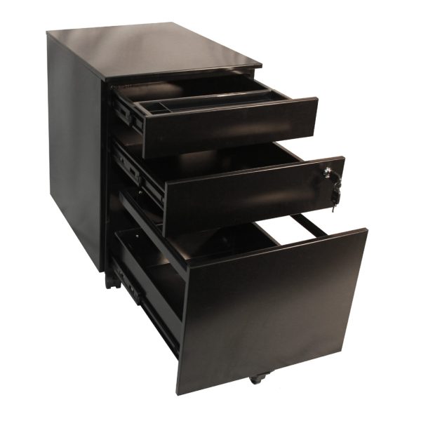 Metal Mobile Pedestal with Lock - 390W Metal Mobile Pedestal with Lock - 390W