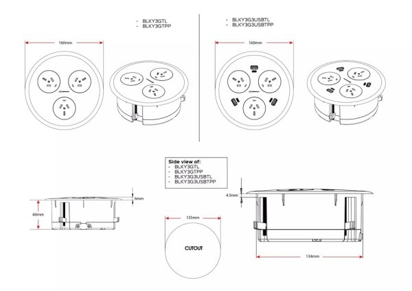 Blinky Desk Mount Power Pod Blinky Desk Mount Power Pod
