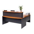 Straight Front L Shape Reception Desk With Hob - 2 Sizes