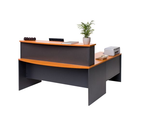 Bow Front Reception Desk with Hob 1800 - 2 Sizes Bow Front Reception Desk with Hob 1800 - 2 Sizes