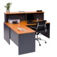 Straight Front L Shape Reception Desk With Hob - 2 Sizes
