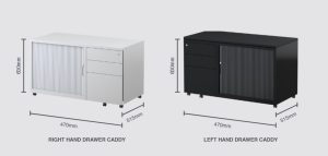 Steelco Trimline Metal Mobile Caddy - 2 Colours