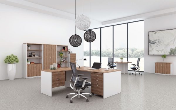 Walnut Open Slab Desk 1500 - 3 Colours