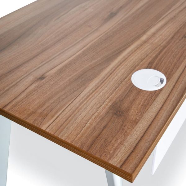 Office Desk and Hutch Office Package - Casnan Walnut Office Desk and Hutch Office Package - Casnan Walnut