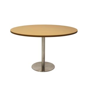 Rapid Flat Disc Round Meeting Table 1200 Chrome