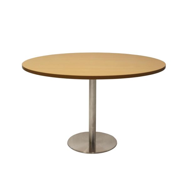 Rapid Flat Disc Round Meeting Table 1200 Chrome Rapid Flat Disc Round Meeting Table 1200 Chrome