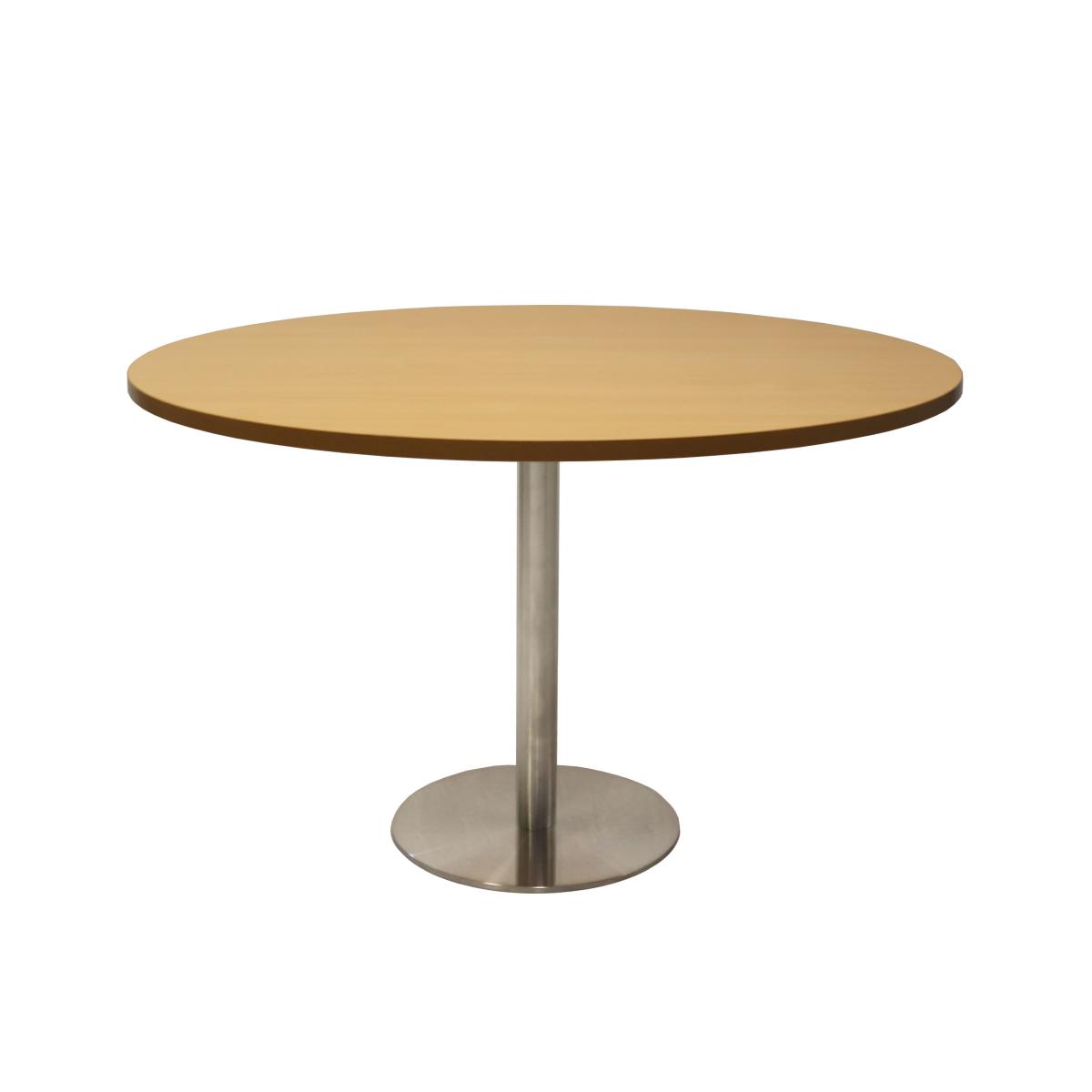 Rapid Flat Disc Round Meeting Table 1200 Chrome