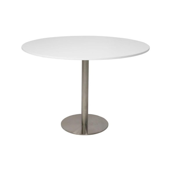 Rapid Flat Disc Round Meeting Table 1200 Chrome Rapid Flat Disc Round Meeting Table 1200 Chrome