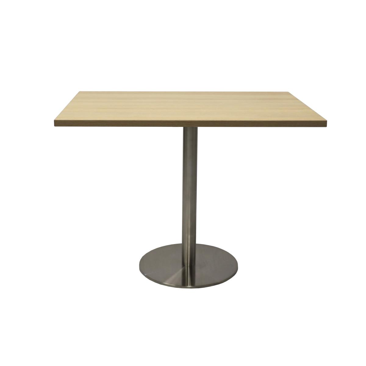 Rapid Square Flat Disc Meeting Table 900 Chrome