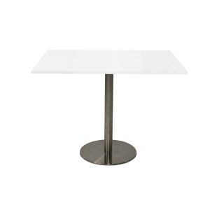 Rapid Square Flat Disc Meeting Table 900 Chrome
