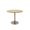 Round Flat Disc Base Meeting Table 900 Chrome