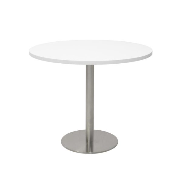 Round Flat Disc Base Meeting Table 900 Chrome