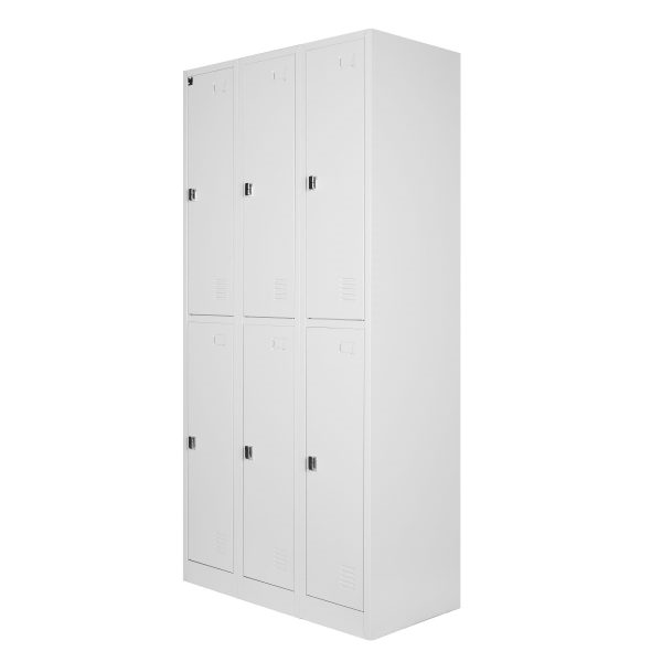 Zip 6 Door Metal Storage Locker - Pad Latch