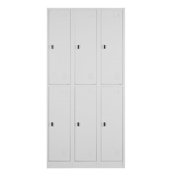 Zip 6 Door Metal Storage Locker - Pad Latch