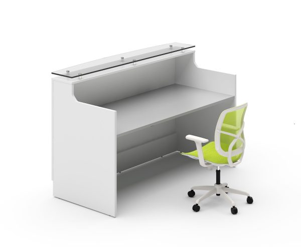Jade Reception Counter All White 1800 Jade Reception Counter All White 1800