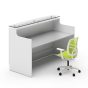 Jade Reception Counter All White 1800