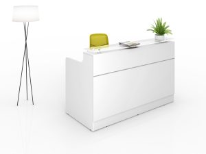Jade Reception Counter All White 1800