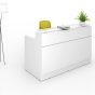 Jade Reception Counter All White 1800