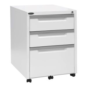 Steelco Classic Metal Mobile Pedestal 3 Drawers - 3 Colours