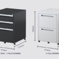 Steelco Classic Metal Mobile Pedestal 2 Filing Drawers