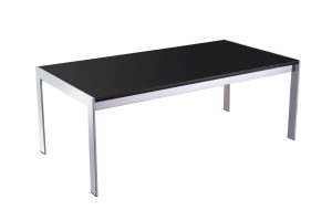 Deluxe Square Black Glass Coffee Table 600