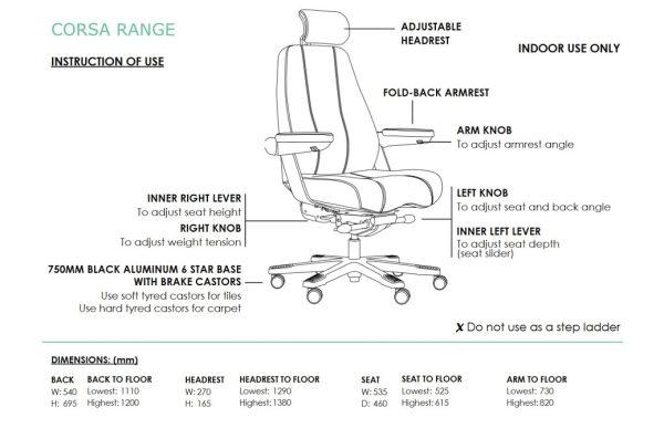Corsa Heavy Duty Leather Chair Corsa Heavy Duty Leather Chair