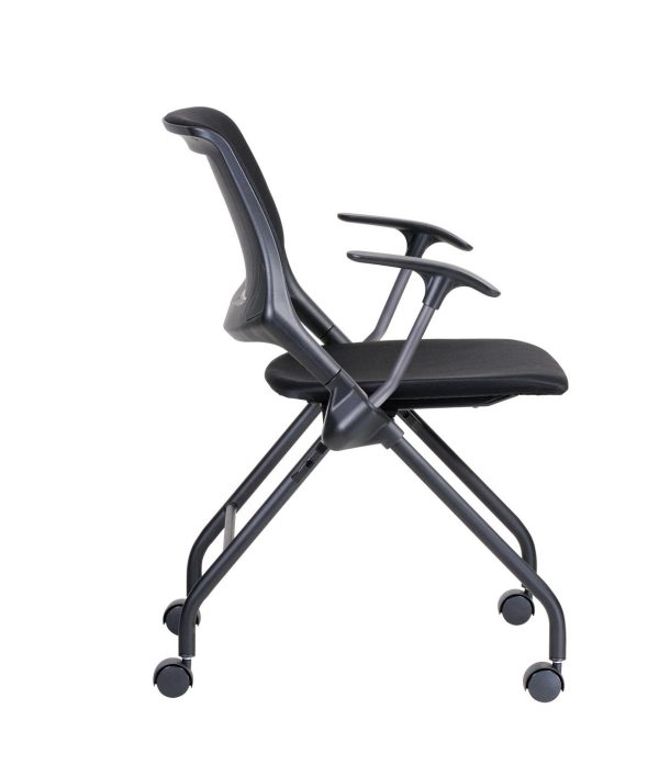 Zax Cross Training Chair with Castors - Black or Silver Frame