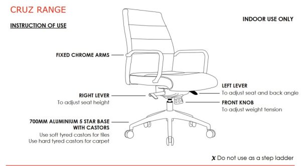 Cruz Medium Back Chair