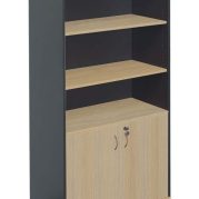 Half Door Stationery Cupboard with Lock - Natural OAK