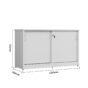 Sliding Door Credenza / Buffet 1200 WHITE - 4 Colours
