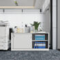 Sliding Door Buffet Credenza 1500 WHITE - 5 Colours