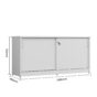 Sliding Door Buffet Credenza 1500 WHITE - 5 Colours