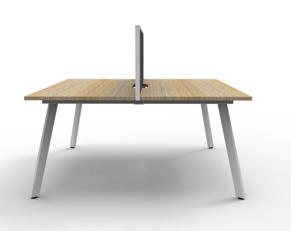 Eternity Profile Legs Double Desk 1500 With Screen Eternity Profile Legs Double Desk 1500 With Screen