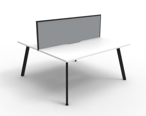 Eternity Profile Legs Double Desk 1500 With Screen