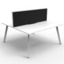 Eternity Profile Legs Double Desk 1800 With Screen