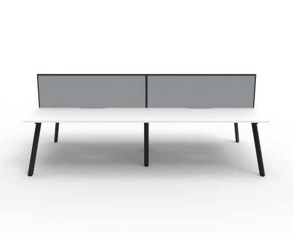 Eternity Profile Legs Double Desk 1500 With Screen Eternity Profile Legs Double Desk 1500 With Screen