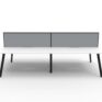 Eternity Profile Legs Double Desk 1500 With Screen