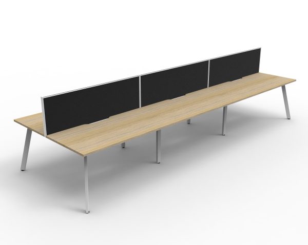 Eternity Profile Legs Double Desk 1800 With Screen